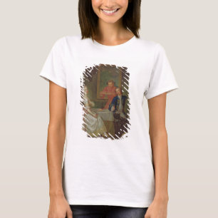 Ein Abendessen (Ein Mann und eine Frau trinken bei T-Shirt