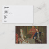 Ein Abendessen-Gespräch (ein Mann und eine Frau, Visitenkarte (Vorne/Hinten)