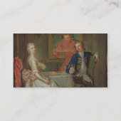 Ein Abendessen-Gespräch (ein Mann und eine Frau, Visitenkarte (Rückseite)