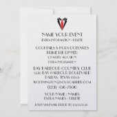 Ein Abendessen in Roter Krawatte Einladung (Rückseite)