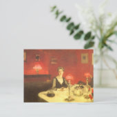 Ein Abendtisch am Abend von John Singer Sargent Postkarte (Stehend Vorderseite)