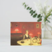 Ein Abendtisch am Abend von John Singer Sargent Postkarte (Stehend Vorderseite)