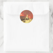 Ein Abendtisch am Abend von John Singer Sargent Runder Aufkleber (Tasche)