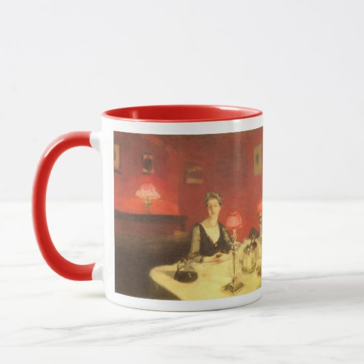 Ein Abendtisch am Abend von John Singer Sargent Tasse (Links)