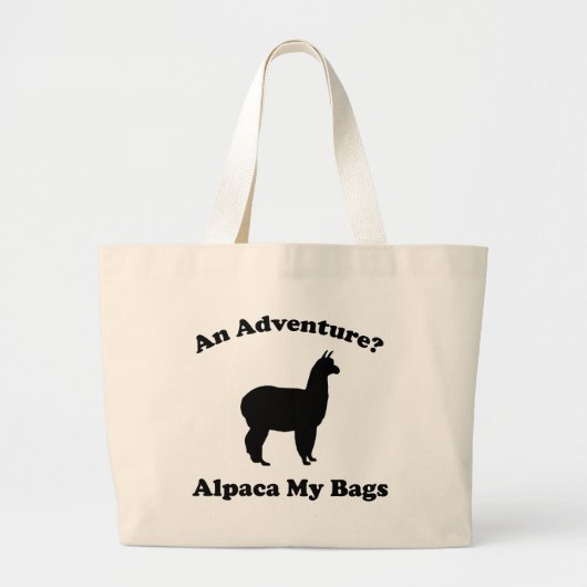 Ein Abenteuer? Alpaca My Bags Jumbo Stoffbeutel (Vorne)