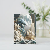 Ein Abenteuer auf dem Mondlicht Postkarte (Stehend Vorderseite)