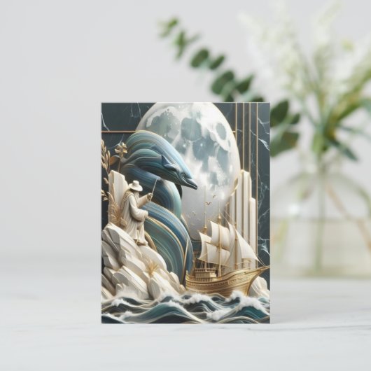 Ein Abenteuer auf dem Mondlicht Postkarte (Stehend Vorderseite)