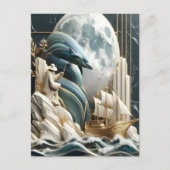 Ein Abenteuer auf dem Mondlicht Postkarte (Vorderseite)