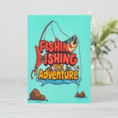 Ein Abenteuer beim Angeln erwartet Sie Einladung (Stehend Vorderseite)