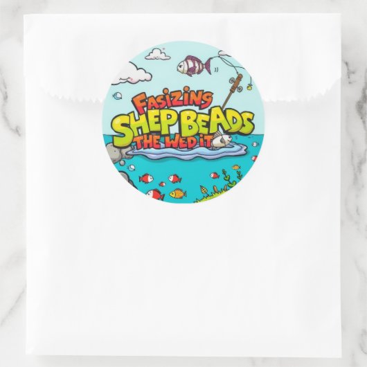 Ein Abenteuer junger Fischer Runder Aufkleber (Tasche)