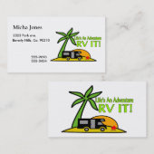 Ein Abenteuer so RV des Lebens es Visitenkarte (Vorne/Hinten)