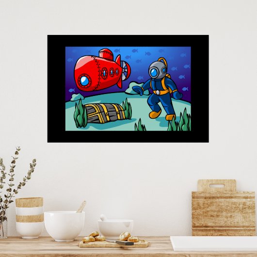 Ein Abenteuer unter Wasser Poster (Küche)