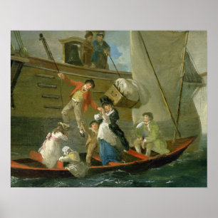 Ein Abschied eines verheirateten Seemanns, um 1800 Poster