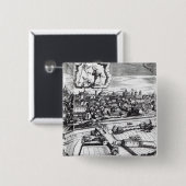 Ein Abschnitt einer Karte von Mailand, 1640 Button (Vorne & Hinten)