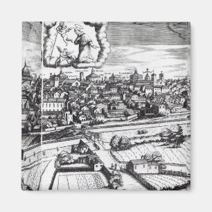 Ein Abschnitt einer Karte von Mailand, 1640 Magnet