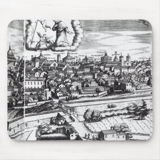 Ein Abschnitt einer Karte von Mailand, 1640 Mousepad (Vorne)