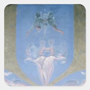 Ein Abschnitt von der zweiten Version Quadratischer Aufkleber