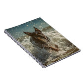 Ein abspielbares Dog Ocean Waves Notebook Notizblock (Rechte Seite)