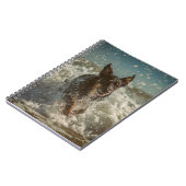 Ein abspielbares Dog Ocean Waves Notebook Notizblock (Linke Seite)