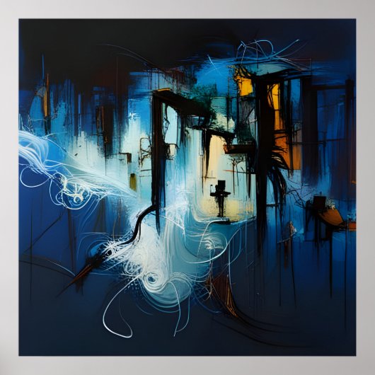 Ein Abstrakter, frostiger Wind Poster (Vorne)