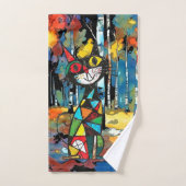 Ein Abstrakter Kinda-Tag Badhandtuch Set (Handtuch)