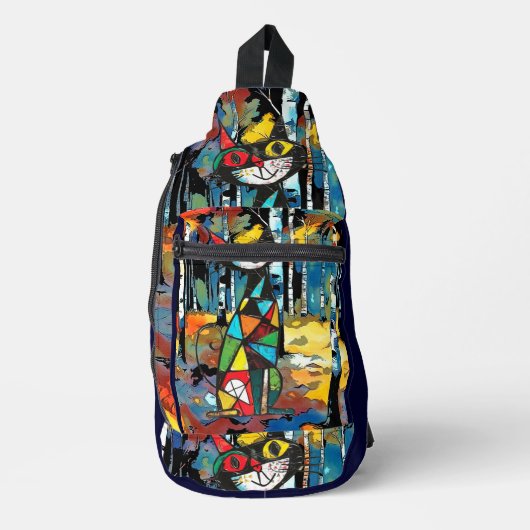 Ein Abstrakter Kinda-Tag Crossbody Bag (Vorderseite)