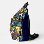 Ein Abstrakter Kinda-Tag Crossbody Bag (Rechte Ecke)