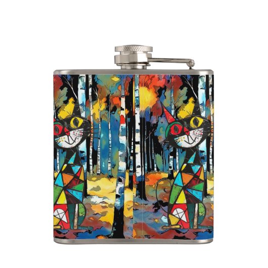 Ein Abstrakter Kinda-Tag Flachmann (Rückseite)