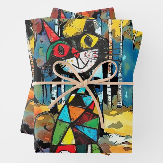 Ein Abstrakter Kinda-Tag Geschenkpapier Set (Beispiel)