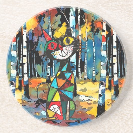 Ein Abstrakter Kinda-Tag Getränkeuntersetzer (Vorne)