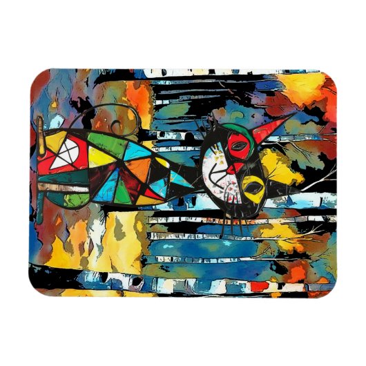 Ein Abstrakter Kinda-Tag Magnet (Horizontal)