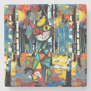 Ein Abstrakter Kinda-Tag Steinuntersetzer