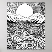 ein abstrakter Sonnenuntergang Poster (Vorne)