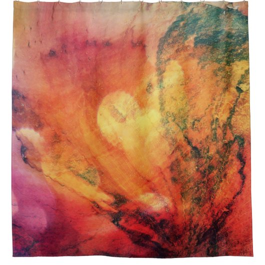 Ein Abstrakter Vorsprung im Holzherbst Duschvorhang (Vorderseite)