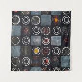 ein abstraktes Bild; ein Raster mit eingestanzten Wandteppich (Vorderseite (Horizontal))