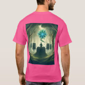 Ein Abstraktes Bild eines DJ in einem Mystischen W T-Shirt (Rückseite)