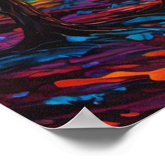 Ein Abstraktes Bild eines Sonnenuntergangs Poster (Ecke)