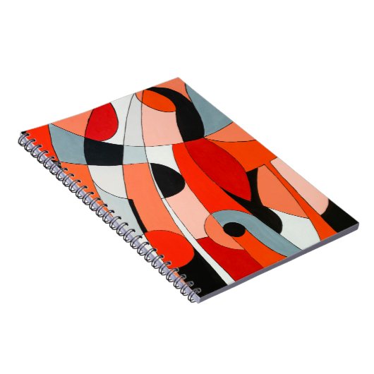 Ein abstraktes Bild mit abgerundeten schwarzen, we Notizblock (Rechte Seite)