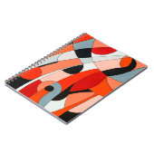 Ein abstraktes Bild mit abgerundeten schwarzen, we Notizblock (Linke Seite)