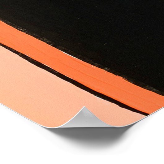 Ein abstraktes Bild mit abgerundeten schwarzen, we Poster (Ecke)