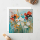 Ein abstraktes Bild mit wilden Blume Mitteilungskarte (Vorderseite/Rückseite Beispiel)
