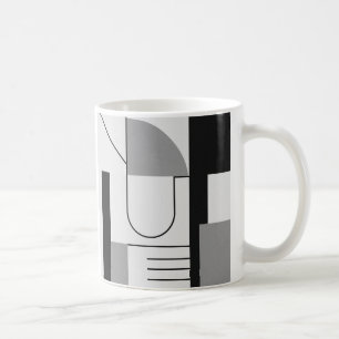 Ein abstraktes Bild vom Stil der 70er auf einem Mu Kaffeetasse