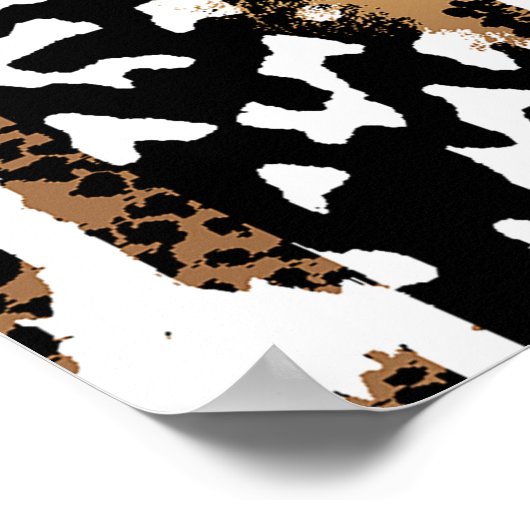 Ein abstraktes Design, das eine Tierhaut verändert Poster (Ecke)