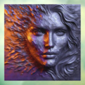 Ein Abstraktes Frauenfoto - 3D-Embossed Fensteraufkleber (Blatt 3)