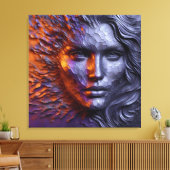 Ein Abstraktes Frauenfoto - 3D-Embossed Leinwanddruck (Insitu (Wohnzimmer))