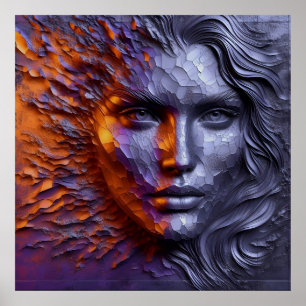 Ein Abstraktes Frauenfoto - 3D-Embossed Poster