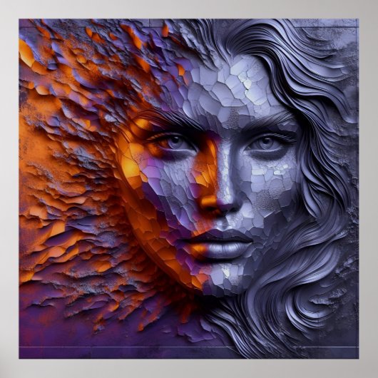 Ein Abstraktes Frauenfoto - 3D-Embossed Poster (Vorne)