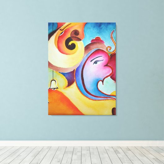 Ein abstraktes Ganesha-Bild Leinwanddruck (Insitu (Holzboden))