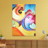 Ein abstraktes Ganesha-Bild Leinwanddruck (Insitu (Wohnzimmer))