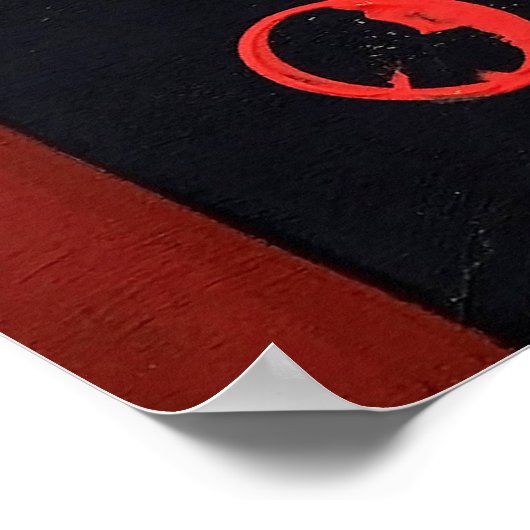 Ein abstraktes Gemälde; ein Gitter mit Stempelkrei Poster (Ecke)